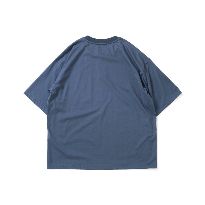 173663503 STILL BY HAND / CS01231 - SLATE BLUE ドロップショルダーTシャツ 02