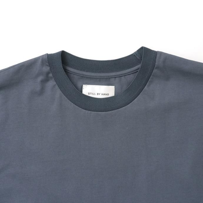 173663503 STILL BY HAND / CS01231 - SLATE BLUE ドロップショルダーTシャツ 02