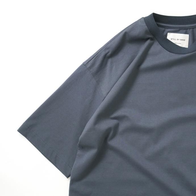 173663503 STILL BY HAND / CS01231 - SLATE BLUE ドロップショルダーTシャツ 02
