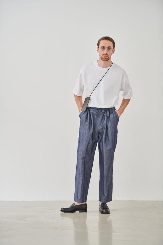 173663503 STILL BY HAND / CS01231 - SLATE BLUE ドロップショルダーTシャツ 02