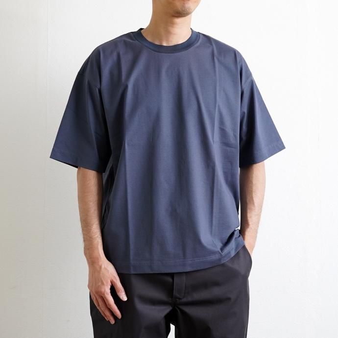 173663503 STILL BY HAND / CS01231 - SLATE BLUE ドロップショルダーTシャツ 02