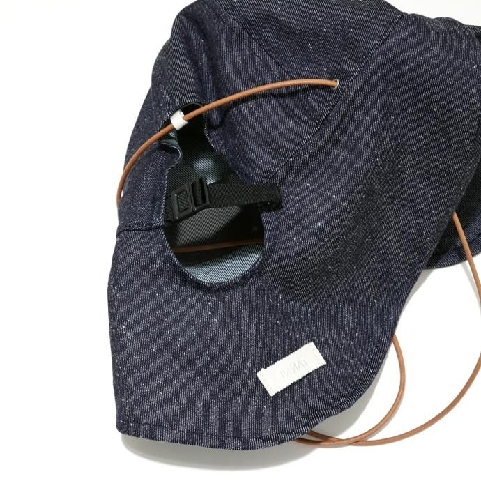 173777614 INNAT / SILK DENIM SUNSHADE CAP - Indigo シルクデニム サンシェードキャップ インディゴ INNAT04-A01 02