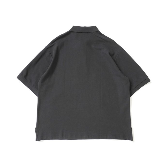 173784331 handvaerk ハンドバーク / PIQUE S/S POLO SHIRT ポロシャツ - Carbon Black #1500 02