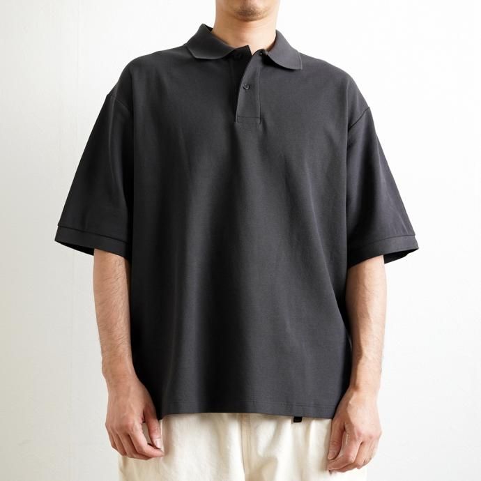 173784331 handvaerk ハンドバーク / PIQUE S/S POLO SHIRT ポロシャツ - Carbon Black #1500 02