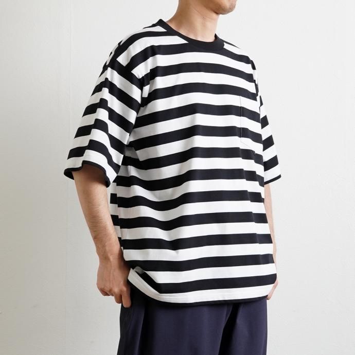 173858911 Powderhorn Mountaineering / PH23SS-001 P.H. M.STRIPE TEE Regular Stripe - Black/White ボーダー半袖Tシャツ<img class='new_mark_img2' src='https://img.shop-pro.jp/img/new/icons47.gif' style='border:none;display:inline;margin:0px;padding:0px;width:auto;' /> 02