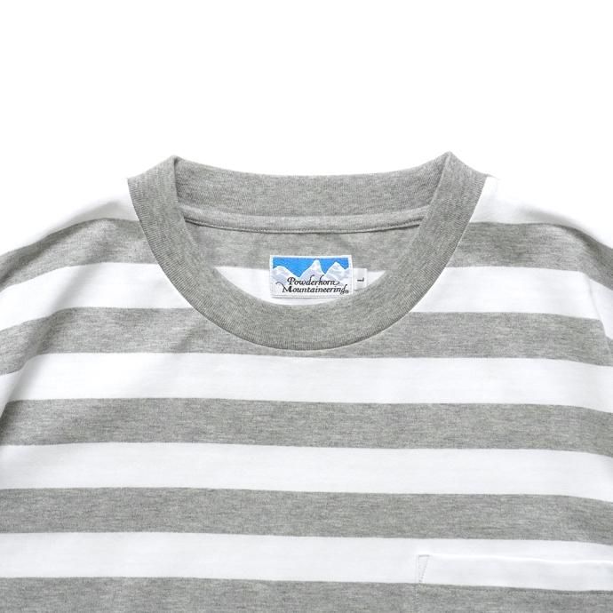 173858967 Powderhorn Mountaineering / PH23SS-001 P.H. M.STRIPE TEE Regular Stripe - Grey/White ܡȾµT 02