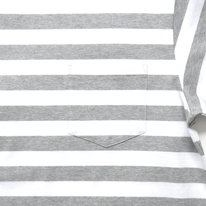 173858967 Powderhorn Mountaineering / PH23SS-001 P.H. M.STRIPE TEE Regular Stripe - Grey/White ܡȾµT 02