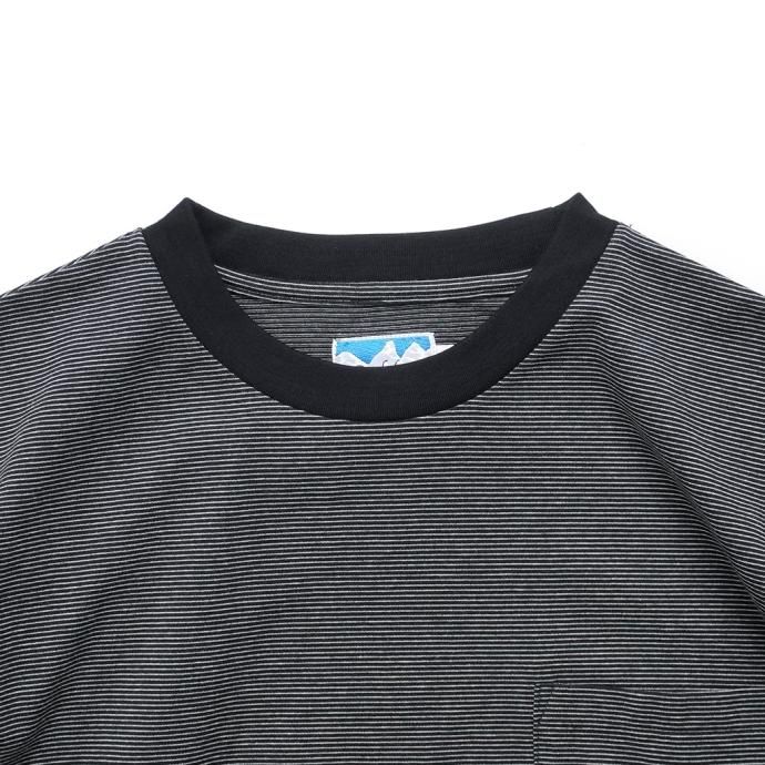 173859154 Powderhorn Mountaineering / PH23SS-001 P.H. M.STRIPE TEE Micro Stripe - Black/White マイクロボーダー半袖Tシャツ 02