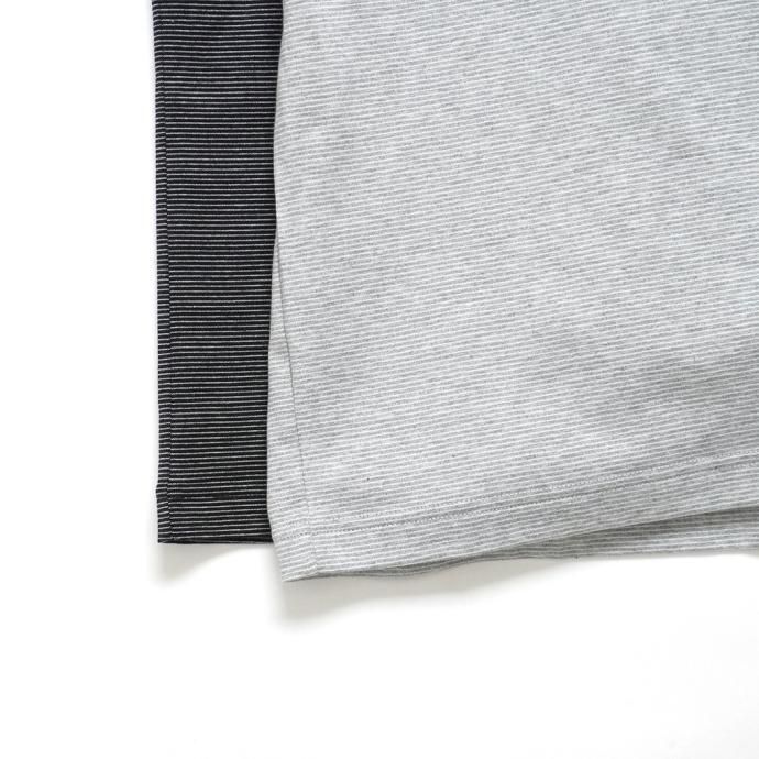 173859154 Powderhorn Mountaineering / PH23SS-001 P.H. M.STRIPE TEE Micro Stripe - Black/White マイクロボーダー半袖Tシャツ 02