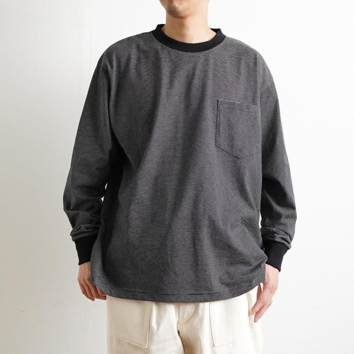 173859516 Powderhorn Mountaineering / PH23SS-002 P.H. M.STRIPE L/S TEE Micro Stripe - Black/White マイクロボーダー長袖T<img class='new_mark_img2' src='https://img.shop-pro.jp/img/new/icons47.gif' style='border:none;display:inline;margin:0px;padding:0px;width:auto;' /> 02