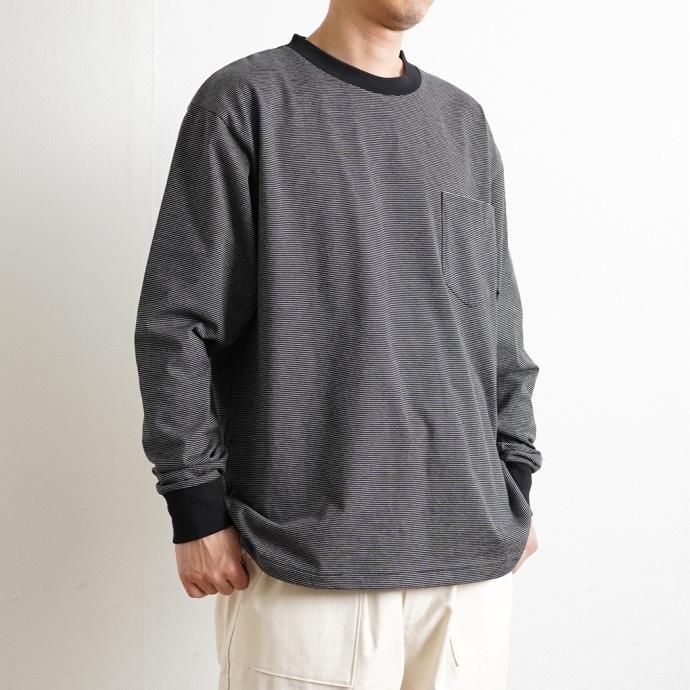 173859516 Powderhorn Mountaineering / PH23SS-002 P.H. M.STRIPE L/S TEE Micro Stripe - Black/White マイクロボーダー長袖T<img class='new_mark_img2' src='https://img.shop-pro.jp/img/new/icons47.gif' style='border:none;display:inline;margin:0px;padding:0px;width:auto;' /> 02
