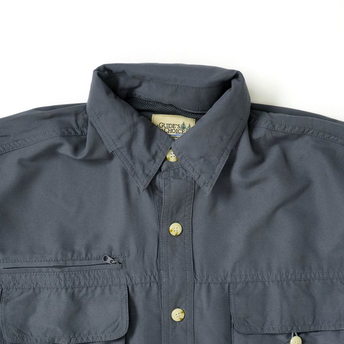 Guide's Choice / PACA Fishing Shirts Short Sleeve - Charcoal 半袖フィッシングシャツ