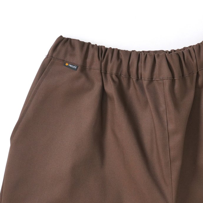 vecchi / C.Coulisse Easy Pants - Brown ポリエステル／コットン