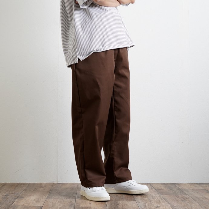 vecchi / C.Coulisse Easy Pants - Brown ポリエステル／コットン イージーパンツ ブラウン イタリア製