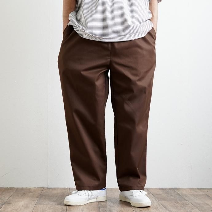 174112377 vecchi / C.Coulisse Easy Pants - Brown ポリエステル/コットン イージーパンツ 02