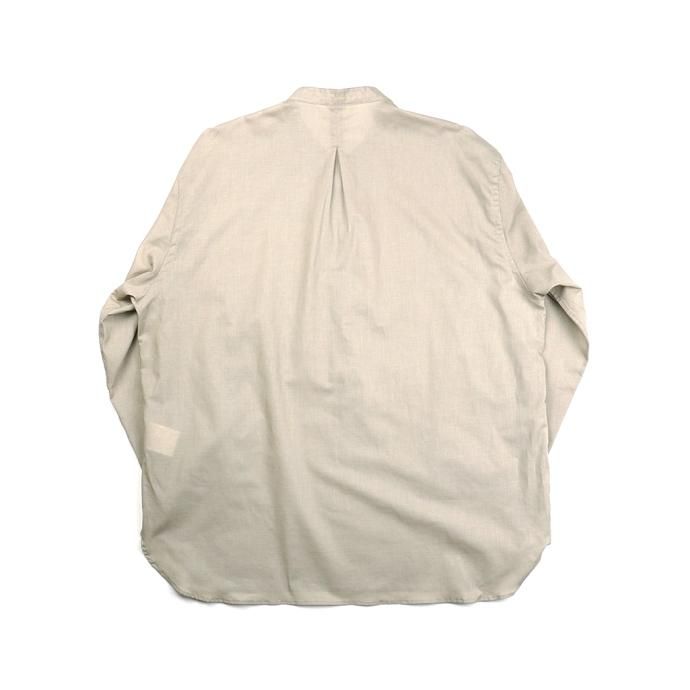 174217232 STILL BY HAND / SH03232 - SAND BEIGE 綿/麻プルオーバーシャツ 02
