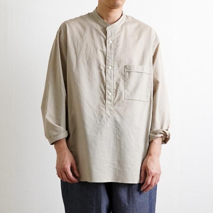174217232 STILL BY HAND / SH03232 - SAND BEIGE 綿/麻プルオーバーシャツ 02