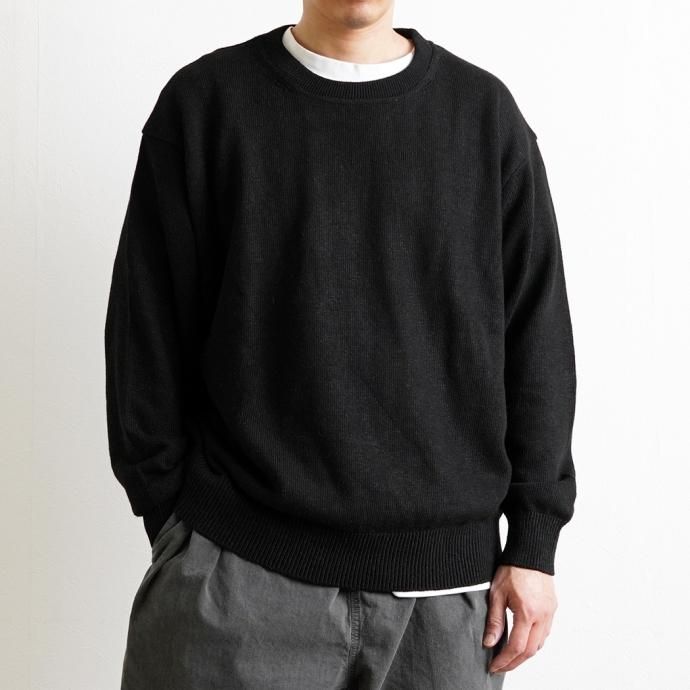 174227416 reverve / RV23S003 LONG SLEEVE PULLOVER - BLACK ロングスリーブ プルオーバー 02