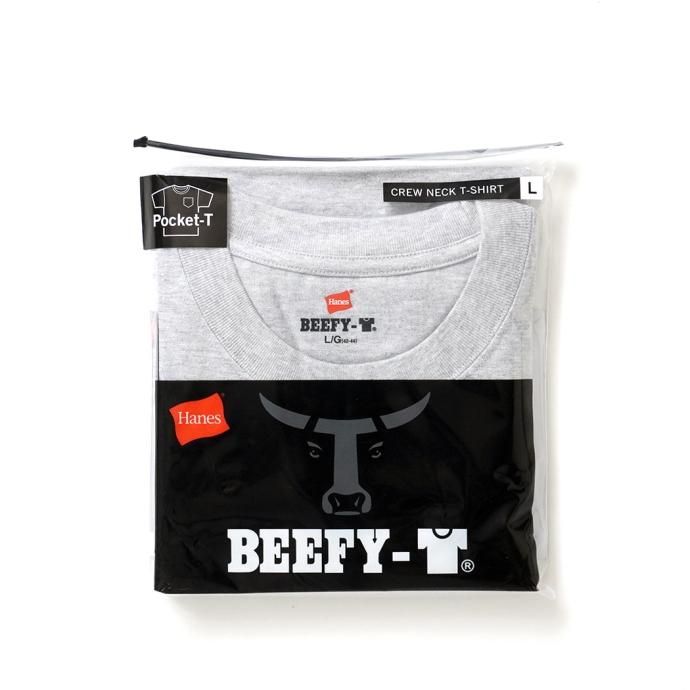 174394480 Hanes / BEEFY-T ビーフィー 半袖ポケットTシャツ ヘザーグレー #060 H5190 02