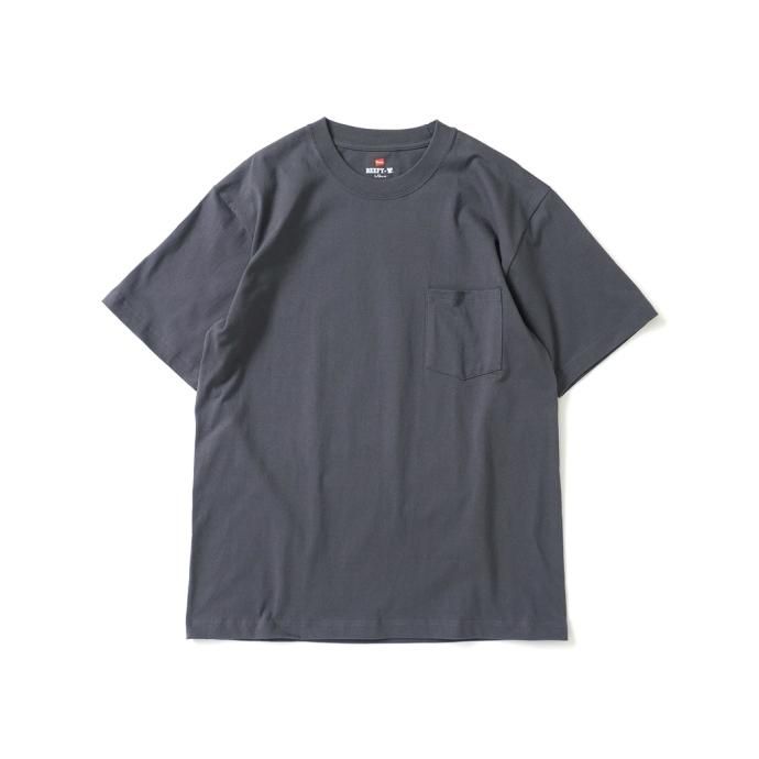 174394493 Hanes / BEEFY-T ビーフィー 半袖ポケットTシャツ ダークグレー #081 H5190 02