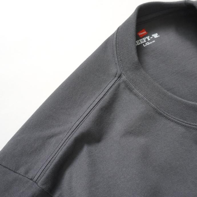 174394493 Hanes / BEEFY-T ビーフィー 半袖ポケットTシャツ ダークグレー #081 H5190 02