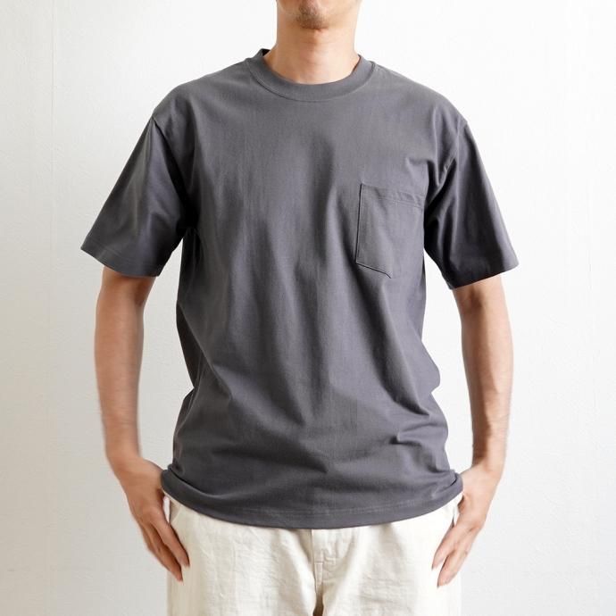 174394493 Hanes / BEEFY-T ビーフィー 半袖ポケットTシャツ ダークグレー #081 H5190 02