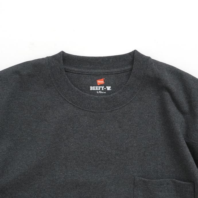 174394537 Hanes / BEEFY-T ビーフィー 半袖ポケットTシャツ ミッドチャコールヘザー #085 H5190<img class='new_mark_img2' src='https://img.shop-pro.jp/img/new/icons47.gif' style='border:none;display:inline;margin:0px;padding:0px;width:auto;' /> 02