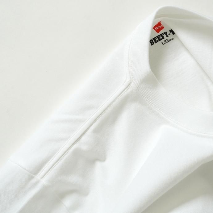 174394982 Hanes / BEEFY-T ビーフィー 長袖Tシャツ ホワイト #010 H5186 02