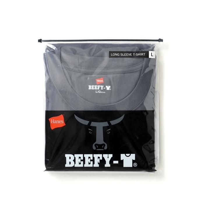 174395057 Hanes / BEEFY-T ビーフィー 長袖Tシャツ ダークグレー #081 H5186 02