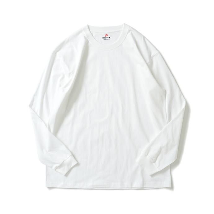 174395417 Hanes / BEEFY-T ビーフィー 長袖Tシャツ ホワイト #010 H5186L 大きいサイズ 02