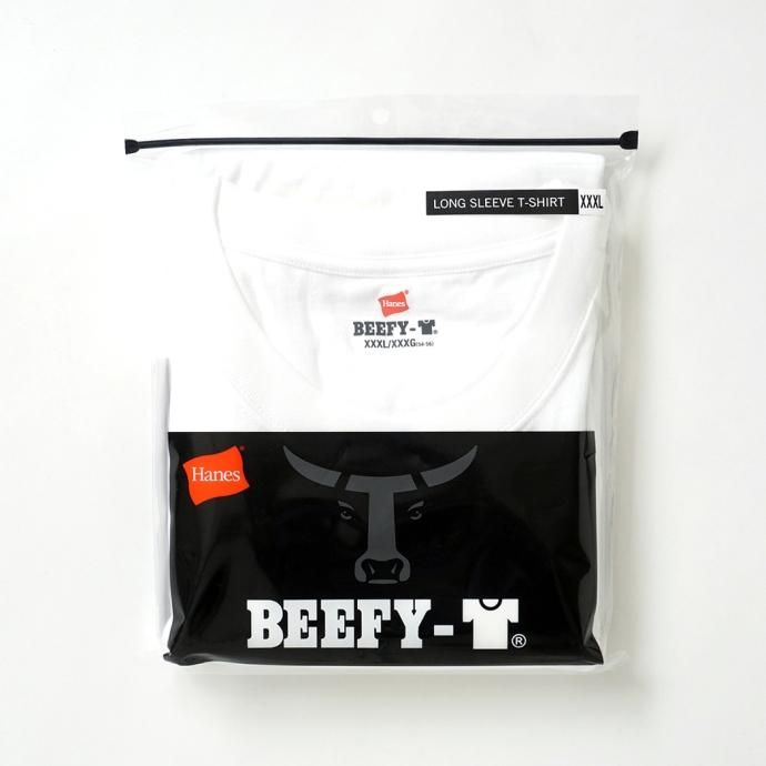 174395417 Hanes / BEEFY-T ビーフィー 長袖Tシャツ ホワイト #010 H5186L 大きいサイズ 02