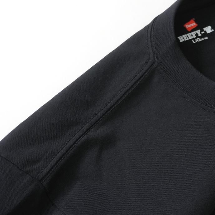 174395470 Hanes / BEEFY-T ビーフィー 長袖Tシャツ ブラック #090 H5186L 大きいサイズ 02