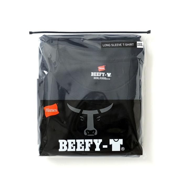 174395470 Hanes / BEEFY-T ビーフィー 長袖Tシャツ ブラック #090 H5186L 大きいサイズ 02