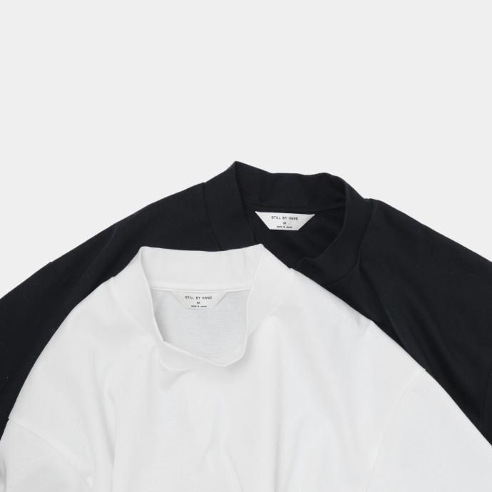 174485179 STILL BY HAND / CS02232 - KHAKI スタンドカラーTシャツ 02