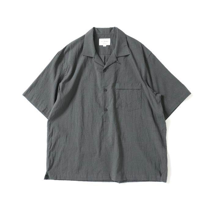 174486178 STILL BY HAND / SH01232 - CHARCOAL プルオーバー オープンカラー半袖シャツ 01