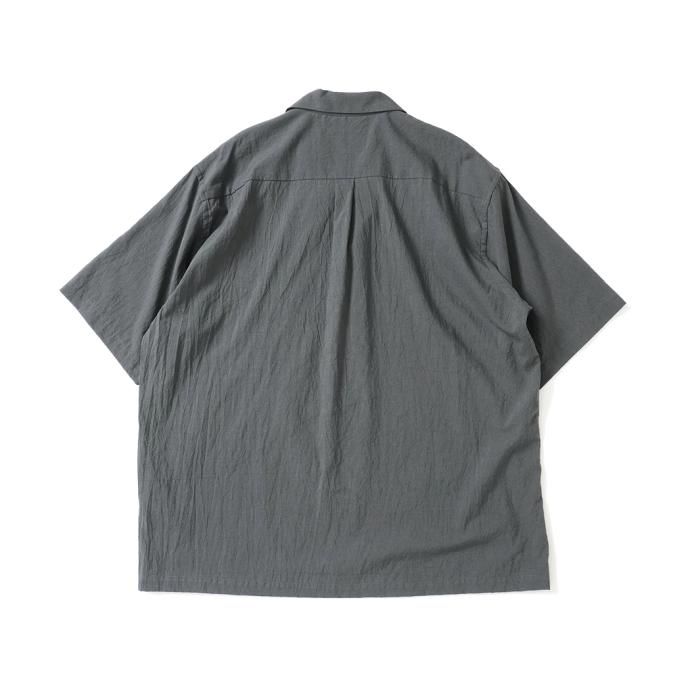 174486178 STILL BY HAND / SH01232 - CHARCOAL プルオーバー オープンカラー半袖シャツ 02