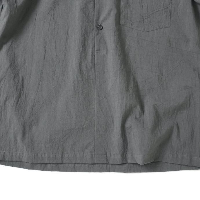 174486178 STILL BY HAND / SH01232 - CHARCOAL プルオーバー オープンカラー半袖シャツ 02