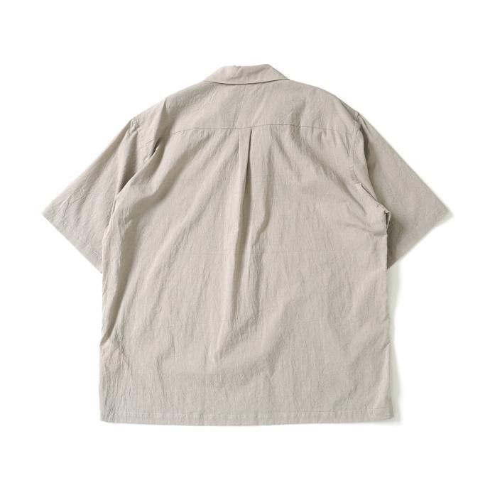 174486505 STILL BY HAND / SH01232 - BEIGE プルオーバー オープンカラー半袖シャツ 02