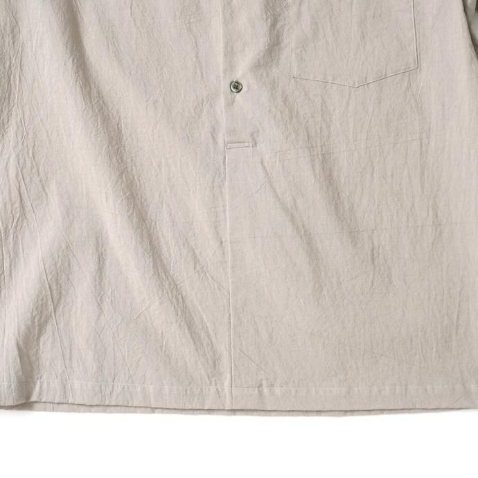 174486505 STILL BY HAND / SH01232 - BEIGE プルオーバー オープンカラー半袖シャツ 02