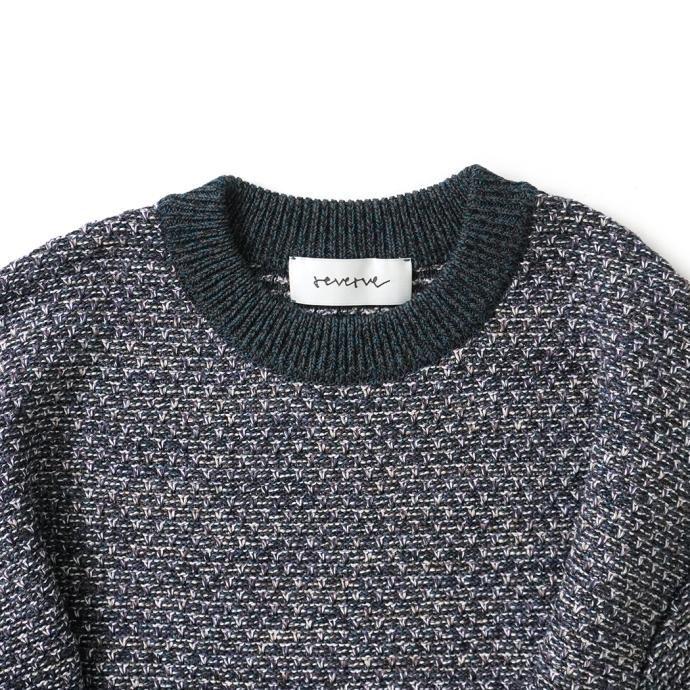 174504636 reverve / RV23S001 - NAVY MIX 半袖ミックスニットプルオーバー 02