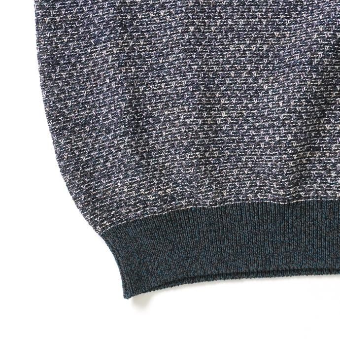 174504636 reverve / RV23S001 - NAVY MIX 半袖ミックスニットプルオーバー 02