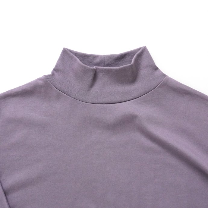 blurhms ROOTSTOCK / Silk Cotton 20/80 High-neck L/S - PurpleGrey