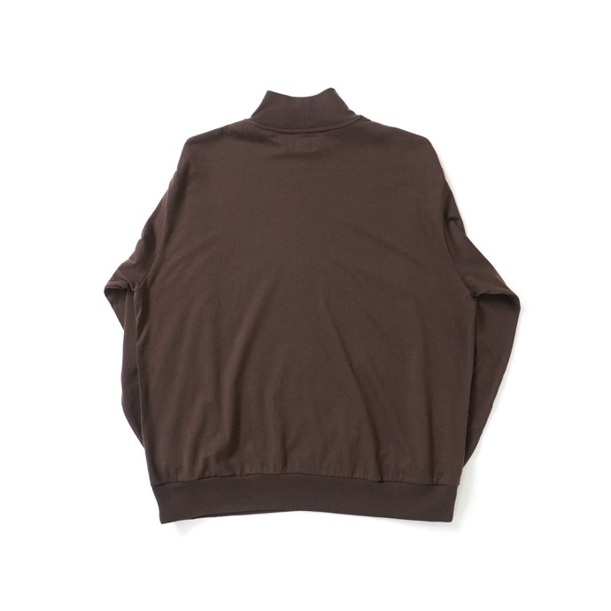 blurhms ROOTSTOCK / Silk Cotton 20/80 High-neck L/S - DarkBrown  シルクコットンハイネックカットソー bROOTS23F20