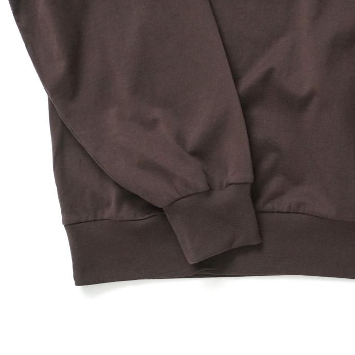 176193100 blurhms ROOTSTOCK / Silk Cotton 20/80 High-neck L/S - DarkBrown シルクコットンハイネックカットソー bROOTS23F20 02