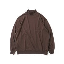 blurhms ROOTSTOCK / Silk Cotton 20/80 High-neck L/S - DarkBrown シルクコットンハイネックカットソー bROOTS23F20