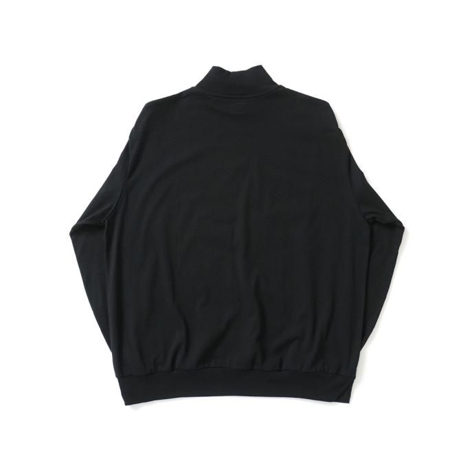 176193153 blurhms ROOTSTOCK / Silk Cotton 20/80 High-neck L/S - Black シルクコットンハイネックカットソー bROOTS23F20 02