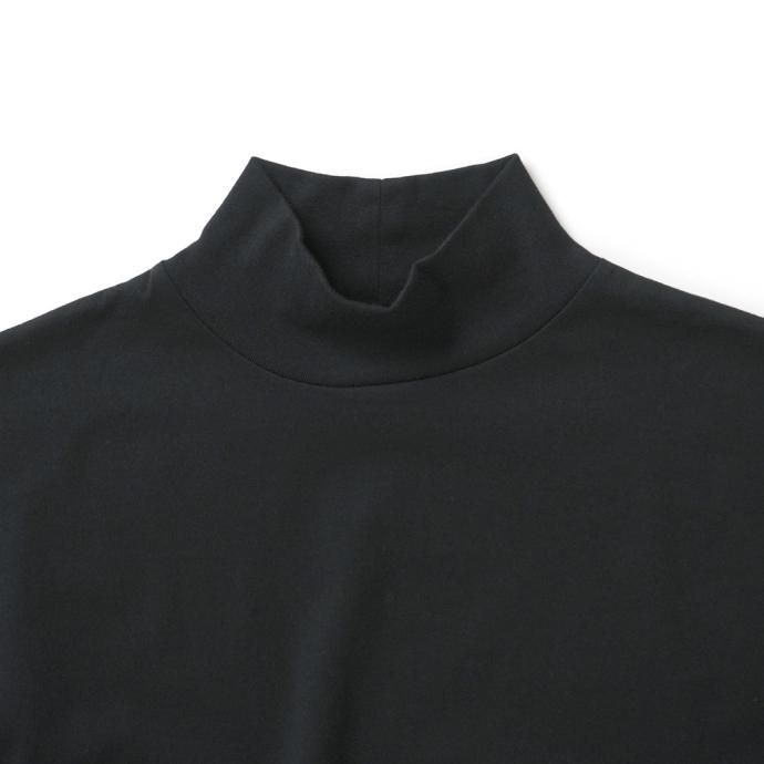 176193153 blurhms ROOTSTOCK / Silk Cotton 20/80 High-neck L/S - Black シルクコットンハイネックカットソー bROOTS23F20 02