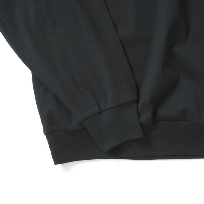 176193153 blurhms ROOTSTOCK / Silk Cotton 20/80 High-neck L/S - Black シルクコットンハイネックカットソー bROOTS23F20 02