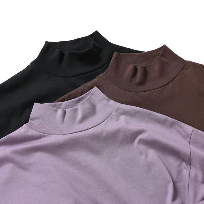 176193153 blurhms ROOTSTOCK / Silk Cotton 20/80 High-neck L/S - Black シルクコットンハイネックカットソー bROOTS23F20 02