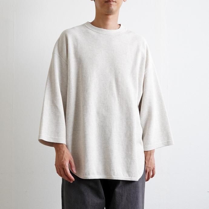 176533153 blurhms ROOTSTOCK / Rough&Smooth Thermal Baseball Tee - Off bROOTS23F17 02